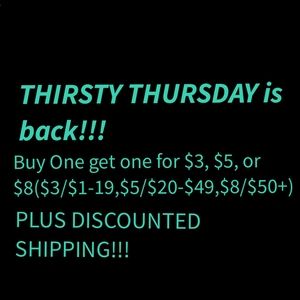 THIRSTY THURSDAY SALE!